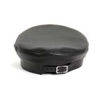 Hot Leathers Flat Top Biker Leather Cap With Chain LHA2004 - Image 5