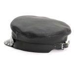 Hot Leathers Flat Top Biker Leather Cap with Rivets LHA2005 - Image 4
