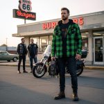 Milwaukee Leather Men’s Titans Green and Black Plaid Hooded Riding Shirt w/ CE Armor & Aramid Fiber Panels – MPM1659 - Image 9