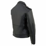 Milwaukee Leather LKK1920 Boy’s Black Classic Leather Biker Jacket with Patch Pocket Style - Image 7
