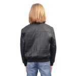 Milwaukee Leather LKK1930 Youth Size Black Leather Bomber Jacket - Image 3