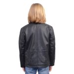 Milwaukee Leather LKK1940 Youth Size JD Black Leather Jacket with Front Zipper - Image 3