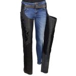 Milwaukee Leather Women’s Leather Motorcycle Chaps w/ Embroidery Detail, Adjustable Fit Riding Gear – LKL16701 - Image 6