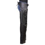 Milwaukee Leather Women’s Leather Motorcycle Chaps w/ Embroidery Detail, Adjustable Fit Riding Gear – LKL16701 - Image 11