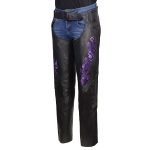 Milwaukee Leather Women’s Leather Motorcycle Chaps w/ Embroidery Detail, Adjustable Fit Riding Gear – LKL16702 - Image 7
