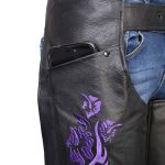 Milwaukee Leather Women’s Leather Motorcycle Chaps w/ Embroidery Detail, Adjustable Fit Riding Gear – LKL16702 - Image 6