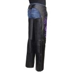 Milwaukee Leather Women’s Leather Motorcycle Chaps w/ Embroidery Detail, Adjustable Fit Riding Gear – LKL16702 - Image 11