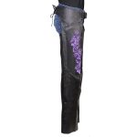 Milwaukee Leather Women’s Leather Motorcycle Chaps w/ Embroidery Detail, Adjustable Fit Riding Gear – LKL16702 - Image 12
