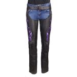 Milwaukee Leather Women’s Leather Motorcycle Chaps w/ Embroidery Detail, Adjustable Fit Riding Gear – LKL16702 - Image 13
