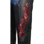 Milwaukee Leather Women’s Leather Motorcycle Chaps w/ Embroidery Detail, Adjustable Fit Riding Gear – LKL16703 - Image 3