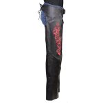 Milwaukee Leather Women’s Leather Motorcycle Chaps w/ Embroidery Detail, Adjustable Fit Riding Gear – LKL16703 - Image 12