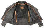 Milwaukee Leather LKL2700 Women’s Classic Black Premium Leather Motorcycle Vintage Jacket with Side Laces - Image 4