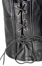 Milwaukee Leather LKL2700 Women’s Classic Black Premium Leather Motorcycle Vintage Jacket with Side Laces - Image 13