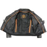 Milwaukee Leather LKL2701 Women’s Classic Black Premium Leather Motorcycle Rider Jacket with Built-In Belt - Image 5