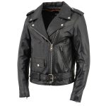 Milwaukee Leather LKL2701 Women’s Classic Black Premium Leather Motorcycle Rider Jacket with Built-In Belt - Image 17