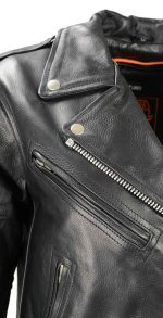 Milwaukee Leather LKL2701 Women’s Classic Black Premium Leather Motorcycle Rider Jacket with Built-In Belt - Image 8