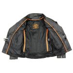 Milwaukee Leather LKL2710 Women’s Classic Black Braided Motorcycle Jacket with Studded Back - Image 7