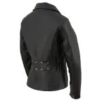 Milwaukee Leather LKL2710 Women’s Classic Black Braided Motorcycle Jacket with Studded Back - Image 16