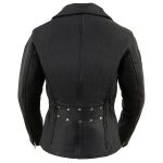 Milwaukee Leather LKL2710 Women’s Classic Black Braided Motorcycle Jacket with Studded Back - Image 2