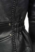 Milwaukee Leather LKL2710 Women’s Classic Black Braided Motorcycle Jacket with Studded Back - Image 14