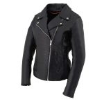 Milwaukee Leather LKL2710 Women’s Classic Black Braided Motorcycle Jacket with Studded Back - Image 17