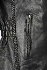 Milwaukee Leather LKL2710 Women’s Classic Black Braided Motorcycle Jacket with Studded Back - Image 12