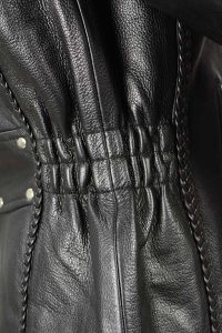 Milwaukee Leather LKL2710 Women’s Classic Black Braided Motorcycle Jacket with Studded Back - Image 9