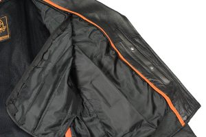 Milwaukee Leather LKL2710 Women’s Classic Black Braided Motorcycle Jacket with Studded Back - Image 11