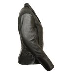 Milwaukee Leather SH7023 Women’s ‘Braided’ Black Leather Jacket with Studs - Image 6