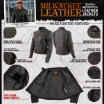 Milwaukee Leather LKL2735 Women’s Black Premium Leather Scuba Style Biker Jacket w/ Mandarin Collar - Image 2