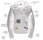 Milwaukee Leather LKL2739 Women’s Black Premium Leather Vented Motorcycle Biker Jacket w/ Hoodie - Image 4