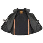 Milwaukee Leather LKL4700 Women’s Black Premium Leather Side Laced  Motorcycle Biker Riders Vest w/ Snap Closure - Image 7