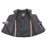 Milwaukee Leather LKL4701 Women’s Black Premium Leather Motorcycle Rider Vest w/ Classic 4-Snap Closure - Image 4