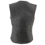 Milwaukee Leather LKL4701 Women’s Black Premium Leather Motorcycle Rider Vest w/ Classic 4-Snap Closure - Image 2