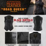 Milwaukee Leather Women’s Road Queen Black Braided Buffalo Leather Motorcycle Vest – LKL4713 - Image 5