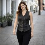 Milwaukee Leather Women’s Road Queen Black Braided Buffalo Leather Motorcycle Vest – LKL4713 - Image 2