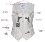 Milwaukee Leather Women’s Road Queen Black Braided Buffalo Leather Motorcycle Vest – LKL4713 - Image 9