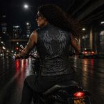 Milwaukee Leather Women’s Winged Black Studded Leather Motorcycle Vest with Reflective Wings – LKL4715 - Image 2