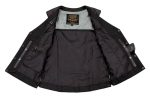 Milwaukee Leather Women’s Bling V-Neck Leather Motorcycle Vest with Rhinestone Detail - Image 11