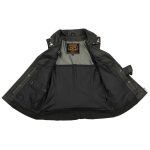 Milwaukee Leather Women’s Dita Black Motorcycle Leather Vest w/ Riveted Lapel Collar – LKL4720 - Image 12