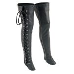 Milwaukee Leather LKL6760 Women’s Black Thigh High Leather Side Lace Leggings