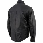 Milwaukee Leather LKM1600 Men’s Black Lightweight Casual Biker Style Leather Shirt - Image 11