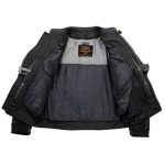 Milwaukee Leather LKM17014 Men’s Matte Black Premium Leather Protective Motorcycle Racing Style Biker Jacket w/ CE Armor - Image 2