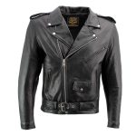 Milwaukee Leather Men’s Classic Armored Black Leather Motorcycle Jacket w/ CE Armor – LKM17020 - Image 8