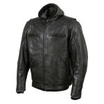 Milwaukee Leather Men’s Alibi Black Leather Motorcycle Jacket w/ CE Armor, Removable Hoodie – LKM17021 - Image 5