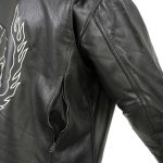 Milwaukee Leather Men’s Alibi Black Leather Motorcycle Jacket w/ CE Armor, Removable Hoodie – LKM17021 - Image 4
