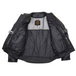 Milwaukee Leather Men’s Endo Black Leather Motorcycle Jacket w/ CE Armor, Reflective Panels, Vents – LKM17023 - Image 4