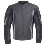 Milwaukee Leather Men’s Stryde Black and Grey Matte Finish Racer Leather Motorcycle Jacket – LKM17024 - Image 10