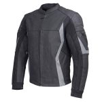 Milwaukee Leather Men’s Stryde Black and Grey Matte Finish Racer Leather Motorcycle Jacket – LKM17024 - Image 9