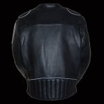Milwaukee Leather LKM1705 Men’s Black Side Stretch Vented Black Leather Scooter Jacket - Image 5